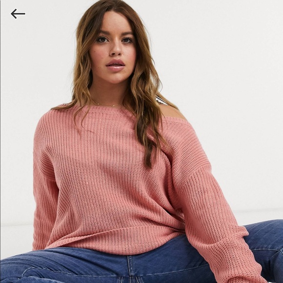 Sz 2X Pink ASOS CURVE sweater - Picture 4 of 4